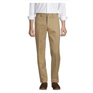 NEW Lands' End Men's 42x31 Traditional Fit Khaki  Chino Pants